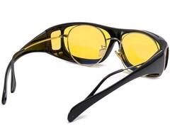 Tac HD Day Night Vision glasses Men Unisex Driving Wraparound Fit Over Sunglass