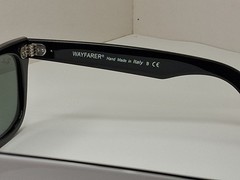 White On Black Classic Ray-Ban Wayfarer Unisex Sunglasses. Timeless Accessory.