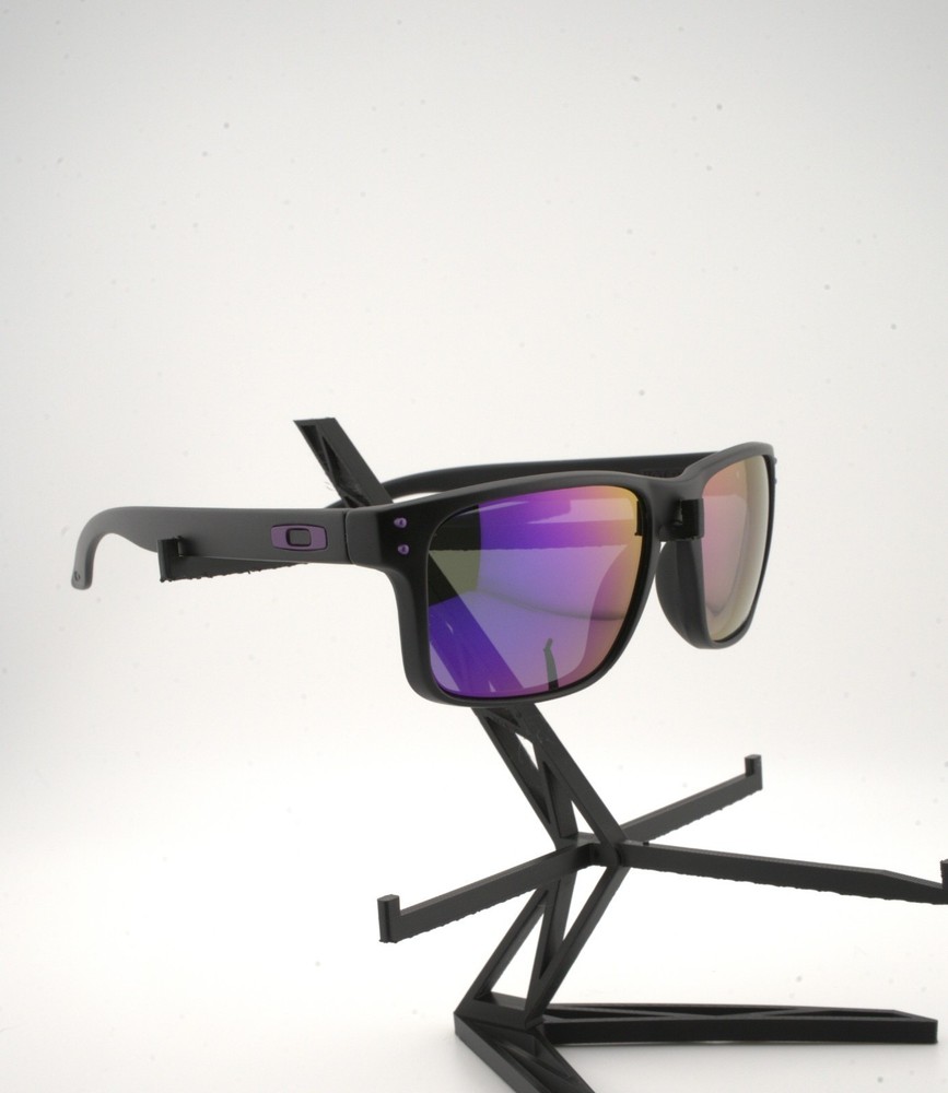 Oakley Holbrook Sunglasses: Matte Black/ Purple Polarized UV400