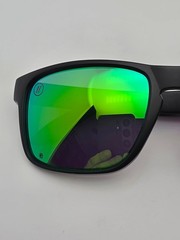 Blenders Canyon Celtic Light Matte Black Frame Polarized Green Mirror Sunglasses