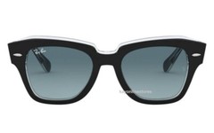 Ray Ban Sunglasses State Street Black RB2186 12943M Blue Non Polarized 49mm