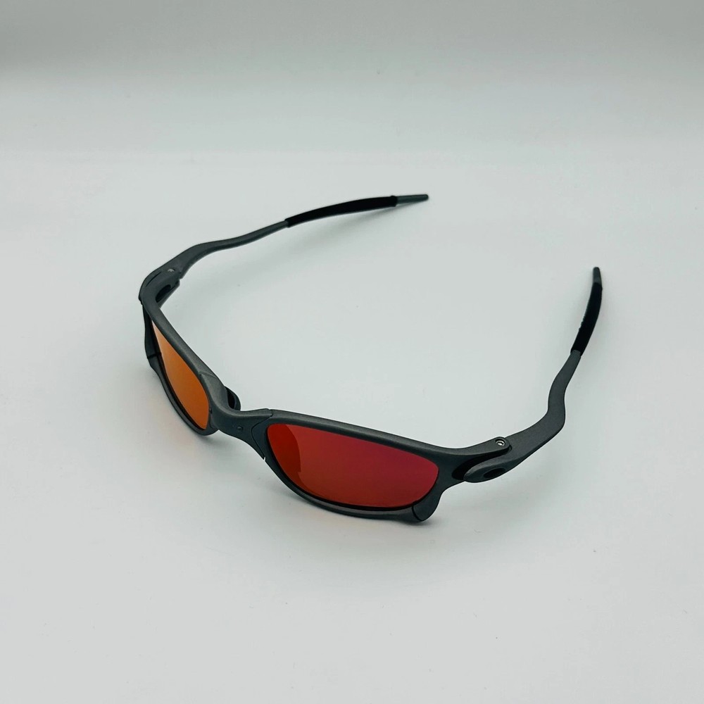 New Oakley X-Metal Juliet Sunglasses Grey Frames/ Ruby Lens