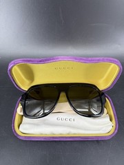 Gucci GG0255S Sega Ivory Green Stripe Sport Sunglasses 003 Case