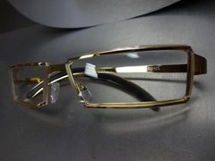 Men’s Contemporary Modern Classy Elegant Style Clear Lens EYE GLASSES Gold Frame