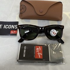 Ray-Ban RB2140 Original Wayfarer Classic Tortoise Frame Green Lens Unisex