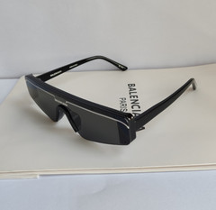 Authentic Balenciaga BB0003S 001 Sunglasses Black Frame Grey Lens 99mm Unisex