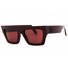 Etro Unisex Sunglasses Rectangular Shape Burgundy Plastic Frame 0049/G/S 0LHF U1