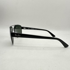 Ray Ban Mens Irregular Aviator Double Bridge Sunglasses RB3663 Black/Green