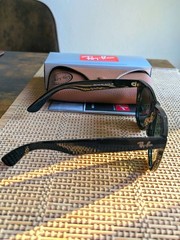 Ray-Ban Polarized Wayfarer Polished Black Unisex 54mm RB2140