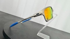 Oakley Squared X-metal Polarized Sunglasses Silver FrameRuby Lenses New