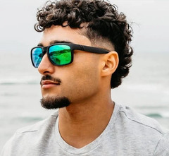 Blenders Canyon Celtic Light Matte Black Frame Polarized Green Mirror Sunglasses