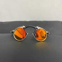 Oakley Madman X Metal Retro Polarized Sunglasses Red Lens Silver Vintage