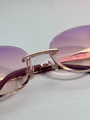 Miu Miu Sunglasses MU 8065 Gold/Pink Lens 61-17-128mm New With Case