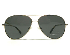 Gant Sunglasses GA7097 32N Gold Aviator Frames with Gray Lenses 56-12-145