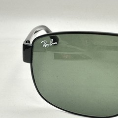 Ray Ban Mens Irregular Aviator Double Bridge Sunglasses RB3663 Black/Green