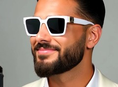 Large Square CHOLO Sunglasses Super Dark Style GANGSTER Style Black Kim Shades
