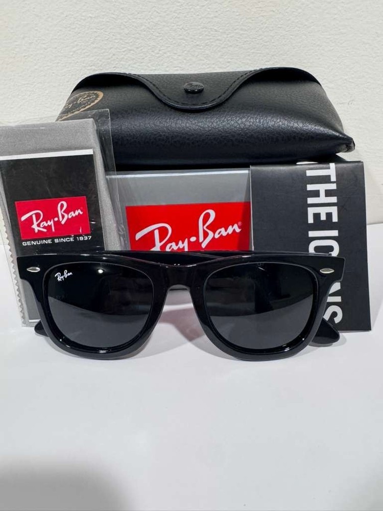 Ray-Ban RB2140 Wayfarer Sunglasses Black Frame & Black Lens UV Protection