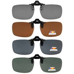 Flip-up Clip-On Sunglasses 59×39 MM Metal TAC Polarized – UV Protection