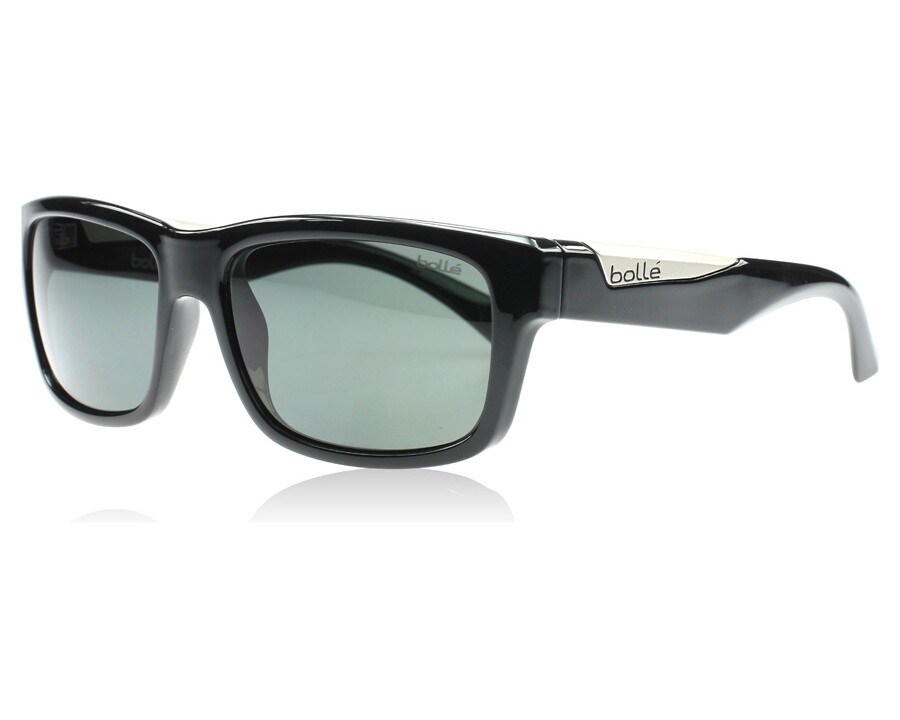 BOLLE JUDE SHINY BLACK POLARIZED TNS GREY OLEO AR SUNGLASSES 11831 BRAND NEW 57