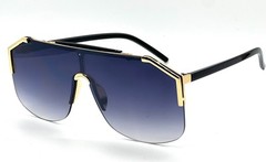 Irregular Frameless Mirrored One-piece Oversized Shades Sunglasses Men Shades
