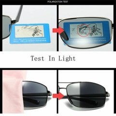 VEITHDIA HD Polarized Photochromic Sunglasses Pilot Men UV400 Driving Glasses