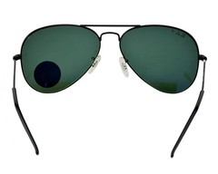 Ray-Ban Sunglasses Aviator Classic Black Frame Polarized Green Lens 58mm RB3025