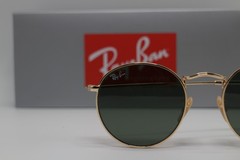 Ray-Ban Sunglasses RB3447 Round Metal Gold Frame Green Classic Lens 50mm Unisex