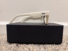 Off-White Square Sunglasses White Frame Gray Tinted Lenses OERI118X 145mm