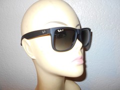 Ray Ban RB 4165 Justin 622/T3 Matte Black Frame Gray Polarized Sunglasses