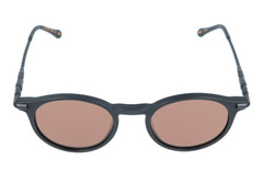 Hills Roland Black Round Brown Gradient Sunglasses 47-20-145