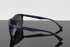 Emporio Armani Sunglasses Men’s Square EA4158 587125 Matte Blue 57mm Blue Lens