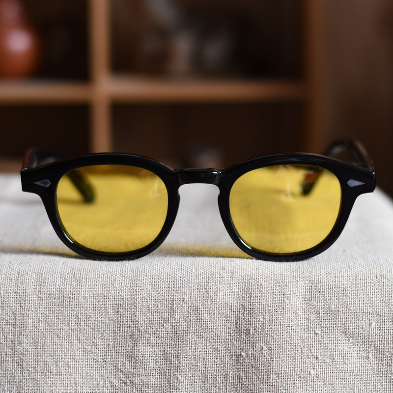 Men’s Yellow Sunglasses women johnny depp glasses black acetate glasses SMALL