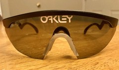 Oakley Razor Blades Sunglasses Vintage 80’s Black Frame w/ Customized Grey Lens!