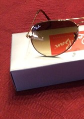 Ray Ban Aviator RB3025 Sunglasses,Light Brown,Gradient Lenses,Unisex.