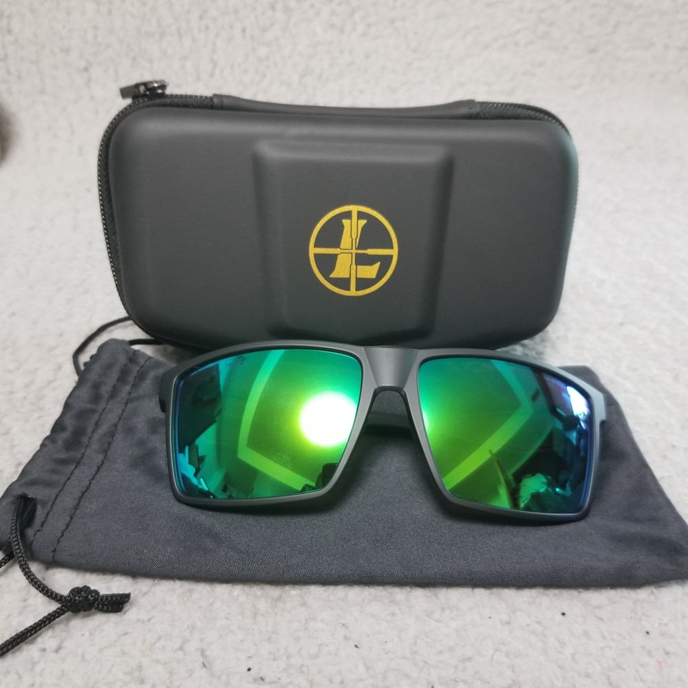 Leupold DeSoto Matte Black, Emerald Mirror Lens Performance Eyewear 184364