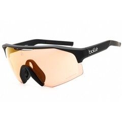 Bolle Men’s Sunglasses Black Matte Half Rim Shield Frame Lightshifter BS020009