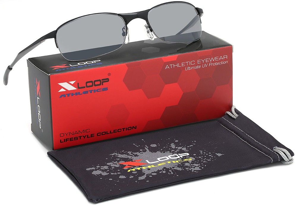 Classic Oval Round Half Frame Glasses Men’s Driving Sport Mirror Lens Sunglasses