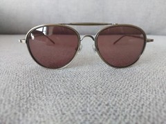 MATSUDA Titanium AVIATOR Sunglasses Model M3056 Antique Gold Brown Lenses 54-17
