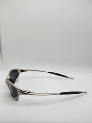 Oakley Like Juliet X-Metal Sunglasses Silver Frame Black Polarized Lens