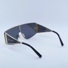 Dolce & Gabbana Sunglasses DG2305 02-87 44mm Gold / Dark Grey Lens