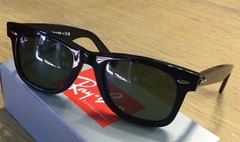 Ray-Ban RB2140 Original Wayfarer Black,Green Lenses,Unisex,Classic Sunglasses.