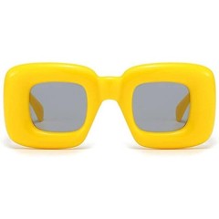 Men Sunglasses Square Thick Frame Uv400 Protection Fashion Street Festival Wear