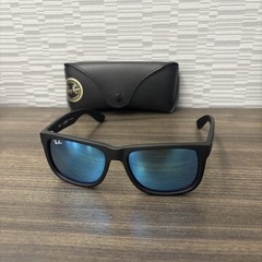 RAY BAN RB4165 622 55 Rubber Black Blue Flash Unisex 54 mm Sunglasses