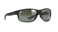 Maui Jim Kaiwi Channel Grey Black Stripe / Neutral Grey Polarized 840-11D NEW