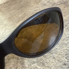 Unbranded Wraparound Sunglasses Matte Black Amber Lens Safety Outdoor Biker