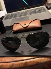 Ray-Ban Aviators RB3025 58mm. Gunmetal Frames w/ Dark Grey Tinted Lenses. New.