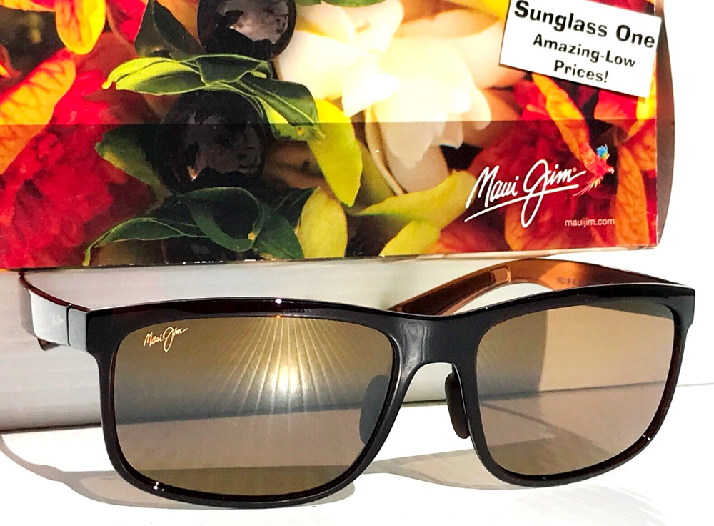 NEW Maui Jim HUELO Translucent Rootbeer POLARIZED HCL Bronze Sunglass H449-01