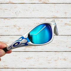 Oakley STRAIGHT JACKET 99 MUZM OO9505 Sunglasses Sapphire Lenses Blue Fire