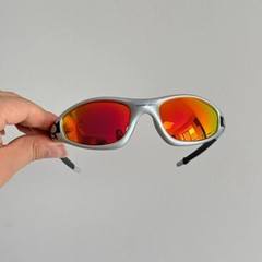 Vintage Oakley Straight Jacket 99 Muzm 9505 Silver Frames/Red LensesIN BOX