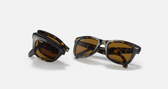 Ray-Ban Wayfarer Folding Classic Tortoise / Brown B-15 Sunglasses RB4105 710 54